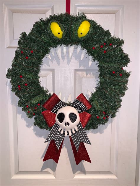 nightmare before christmas wreath scene|nightmare before christmas light up.